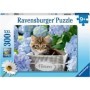 Puzzle pisicuta intre flori 300 piese